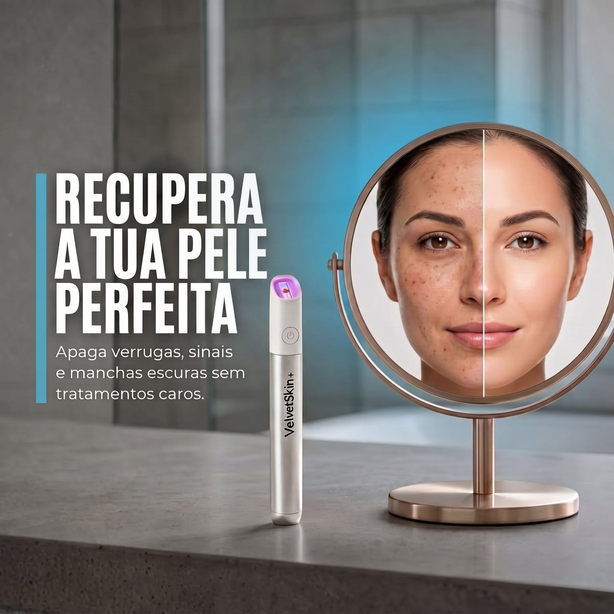Antes e depois: pele mais lisa e uniforme com a Derma Pro™